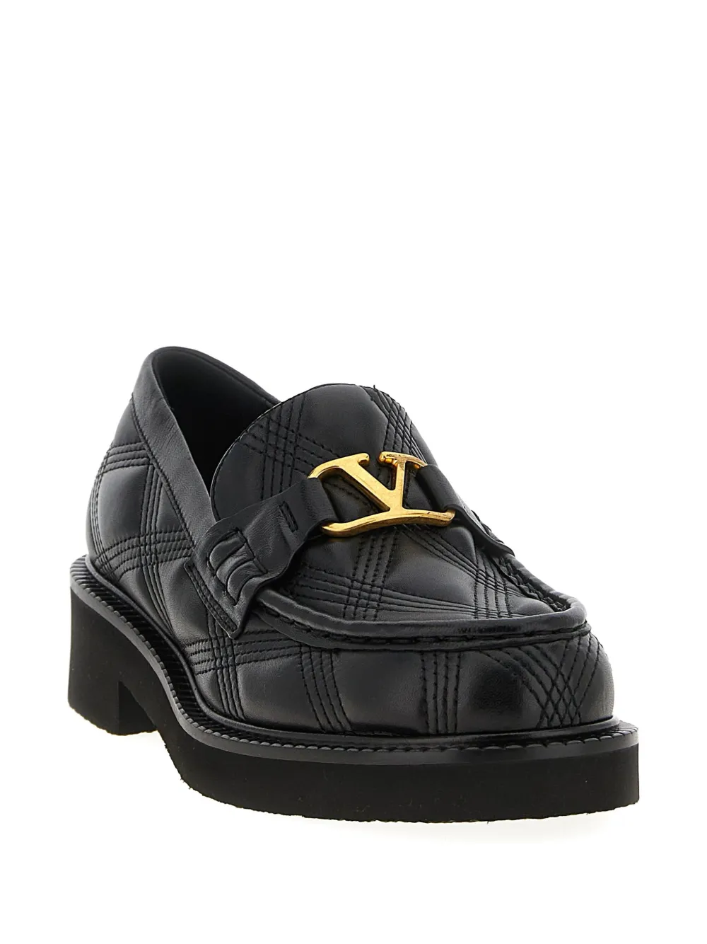 Valentino Garavani VLogo Signature quilted loafers - Zwart