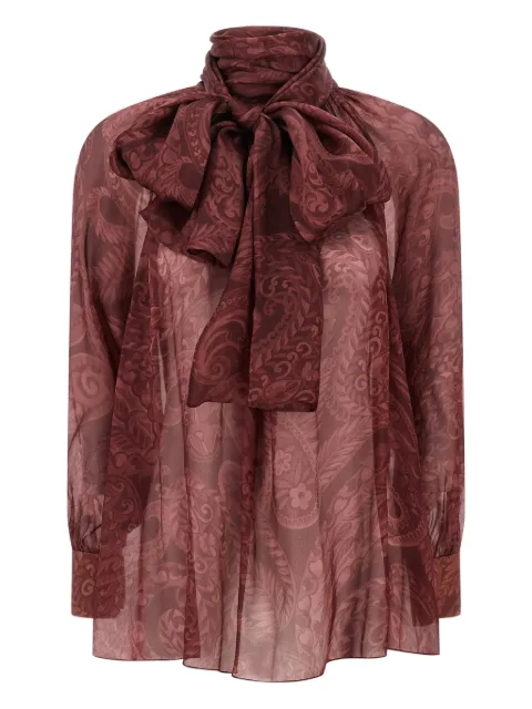 ETRO paisley-print bow blouse