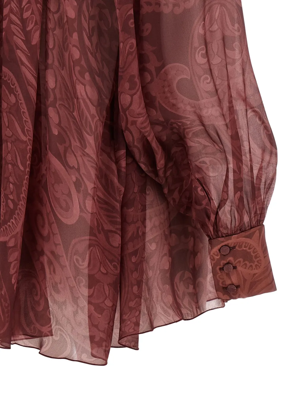 ETRO Blouse met paisley-print en strik Rood