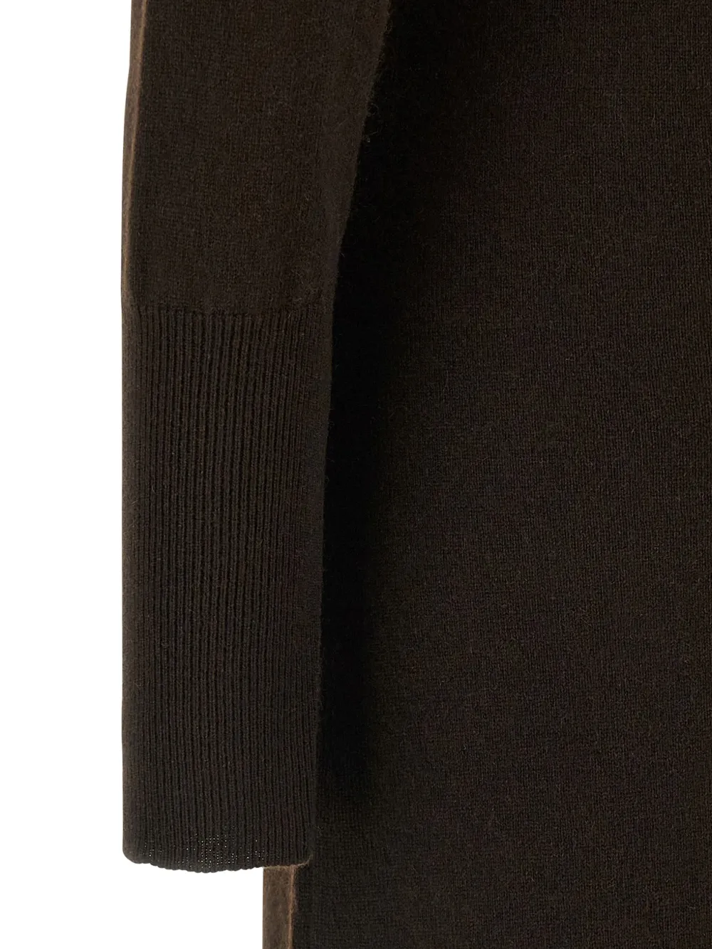 TOM FORD Maxi-jurk met hoge hals en knopen Bruin