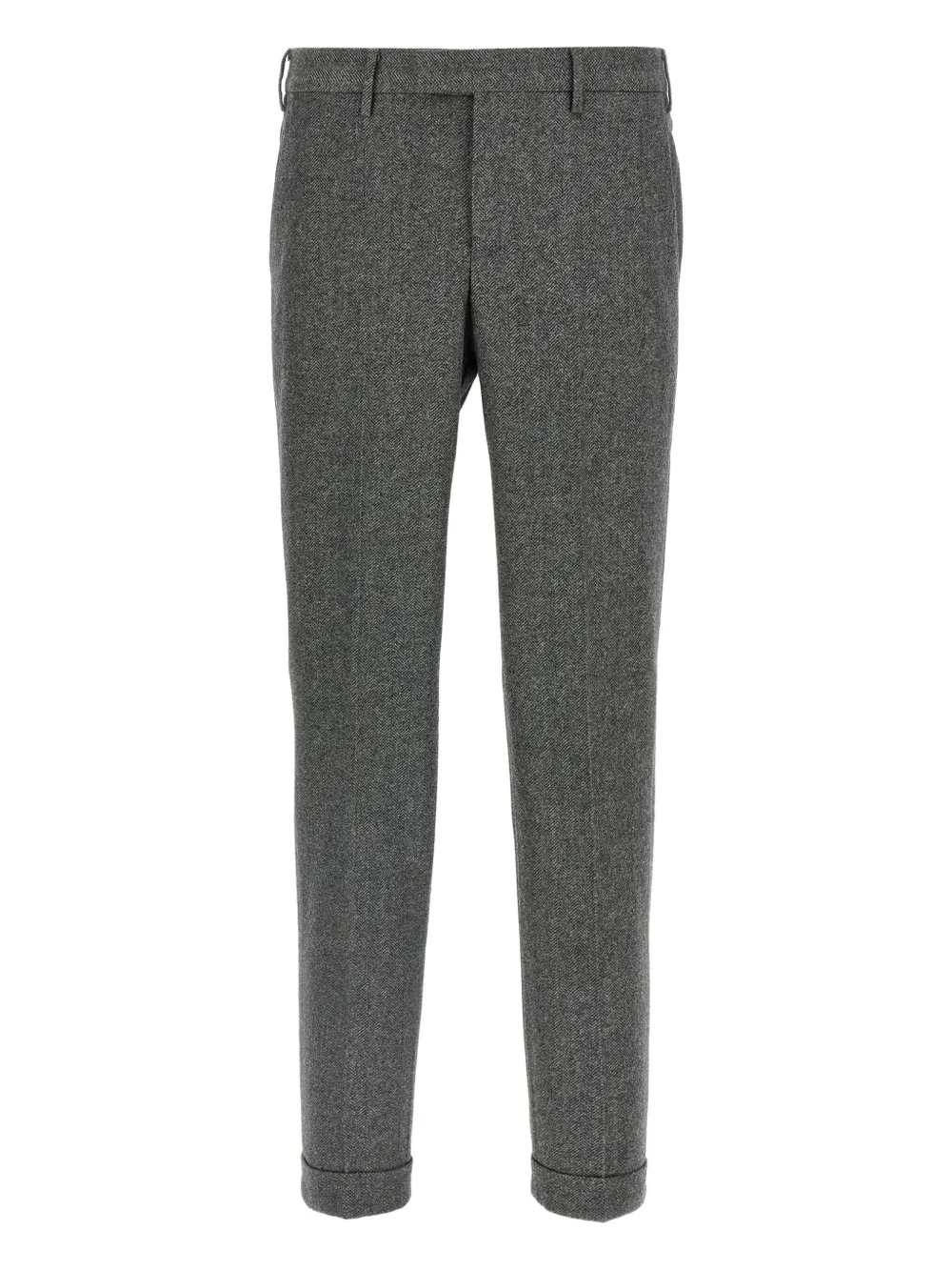 PT Torino herringbone cuffed trousers Grijs