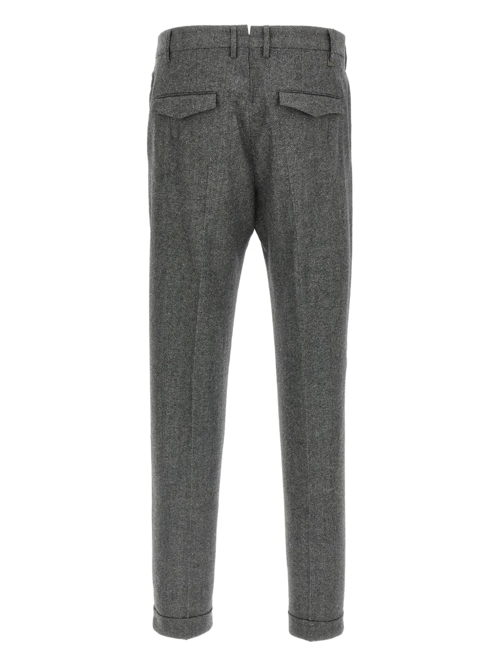 PT Torino herringbone cuffed trousers - Grijs