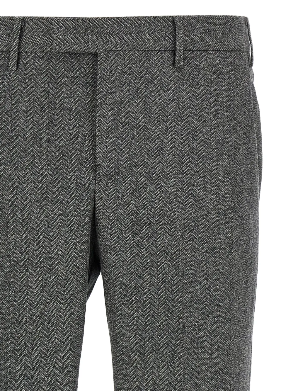 PT Torino herringbone cuffed trousers Grijs