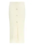 Alessandra Rich Carded mohair-blend midi skirt - Neutrals
