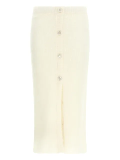 Alessandra Rich Carded mohair-blend midi skirt