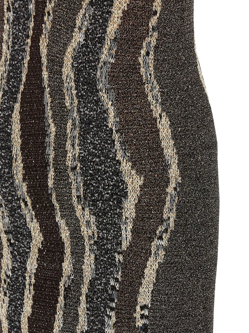 Missoni Maxi-jurk met halternek en patroon Bruin