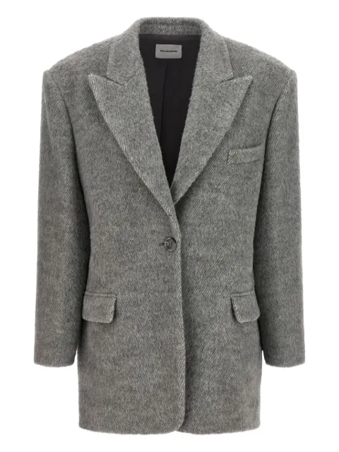 THE ANDAMANE padded-shoulder peak-lapel blazer