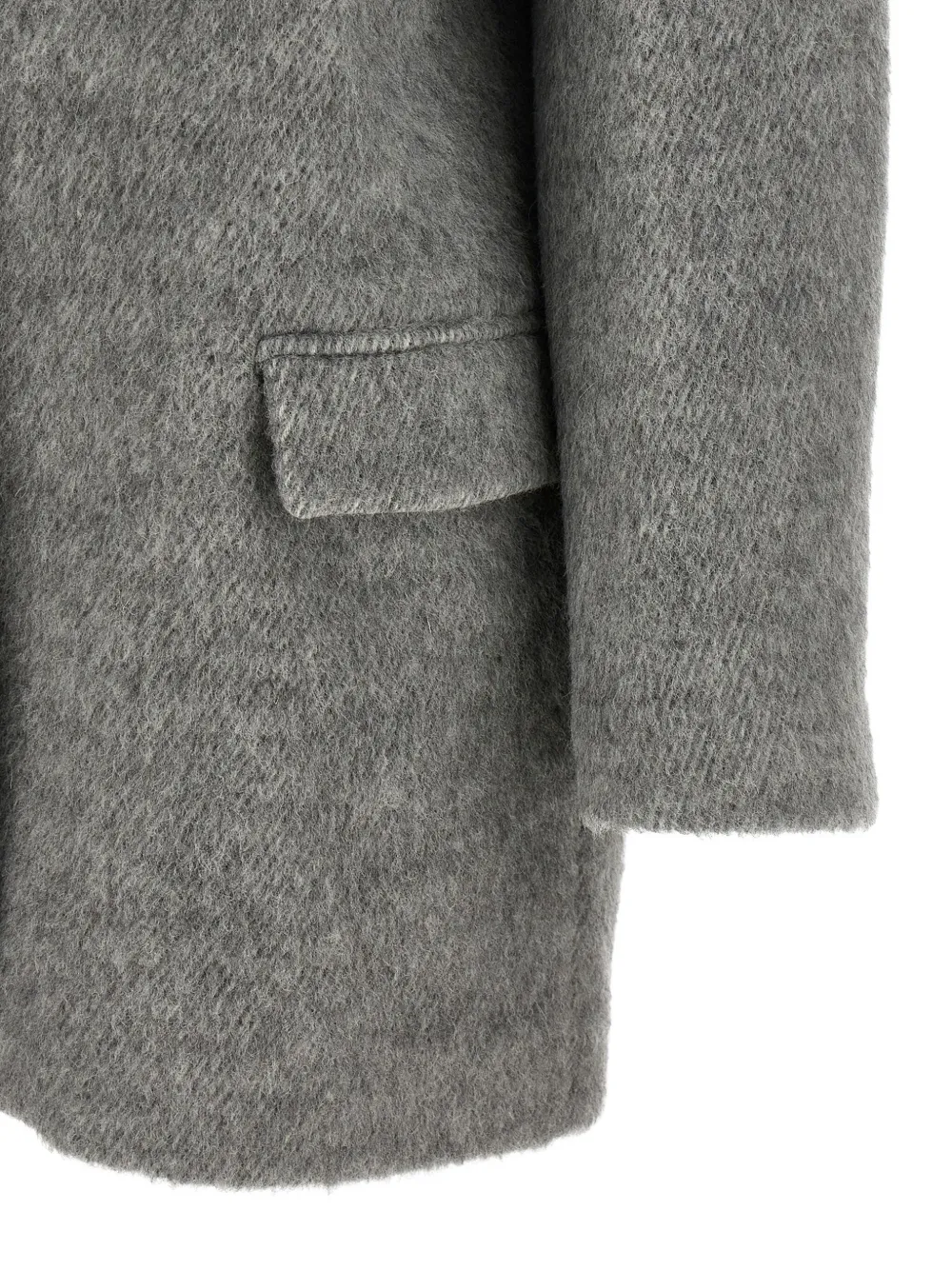 The Andamane Padded-shoulder Peak-lapel Blazer In Gray