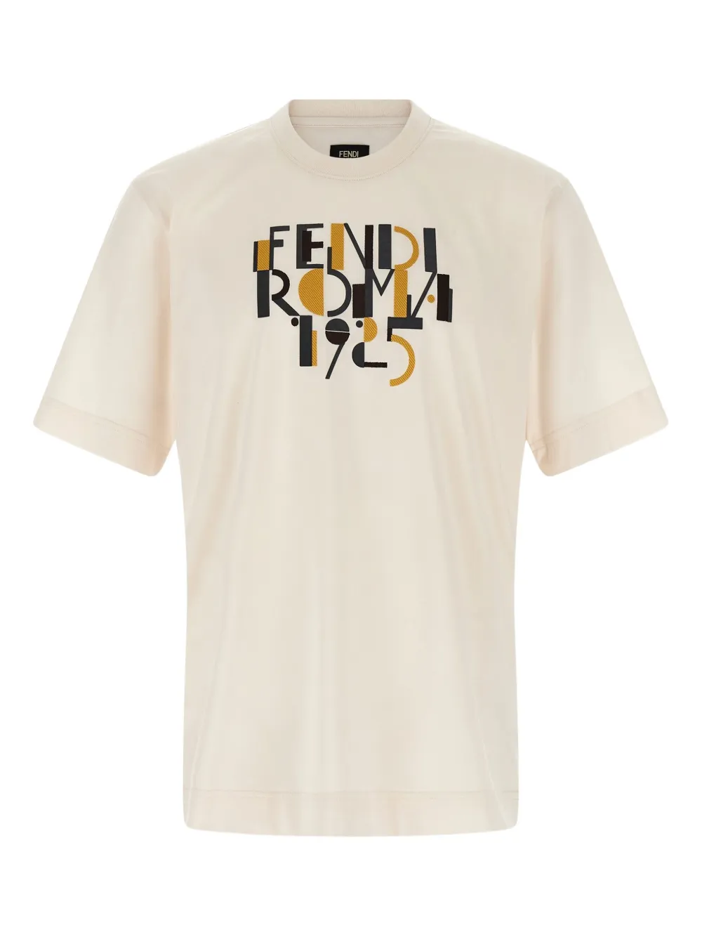 FENDI Roma 1925 print T-shirt - ニュートラル FENDI Roma 1925 print T-shirt - ニュートラル