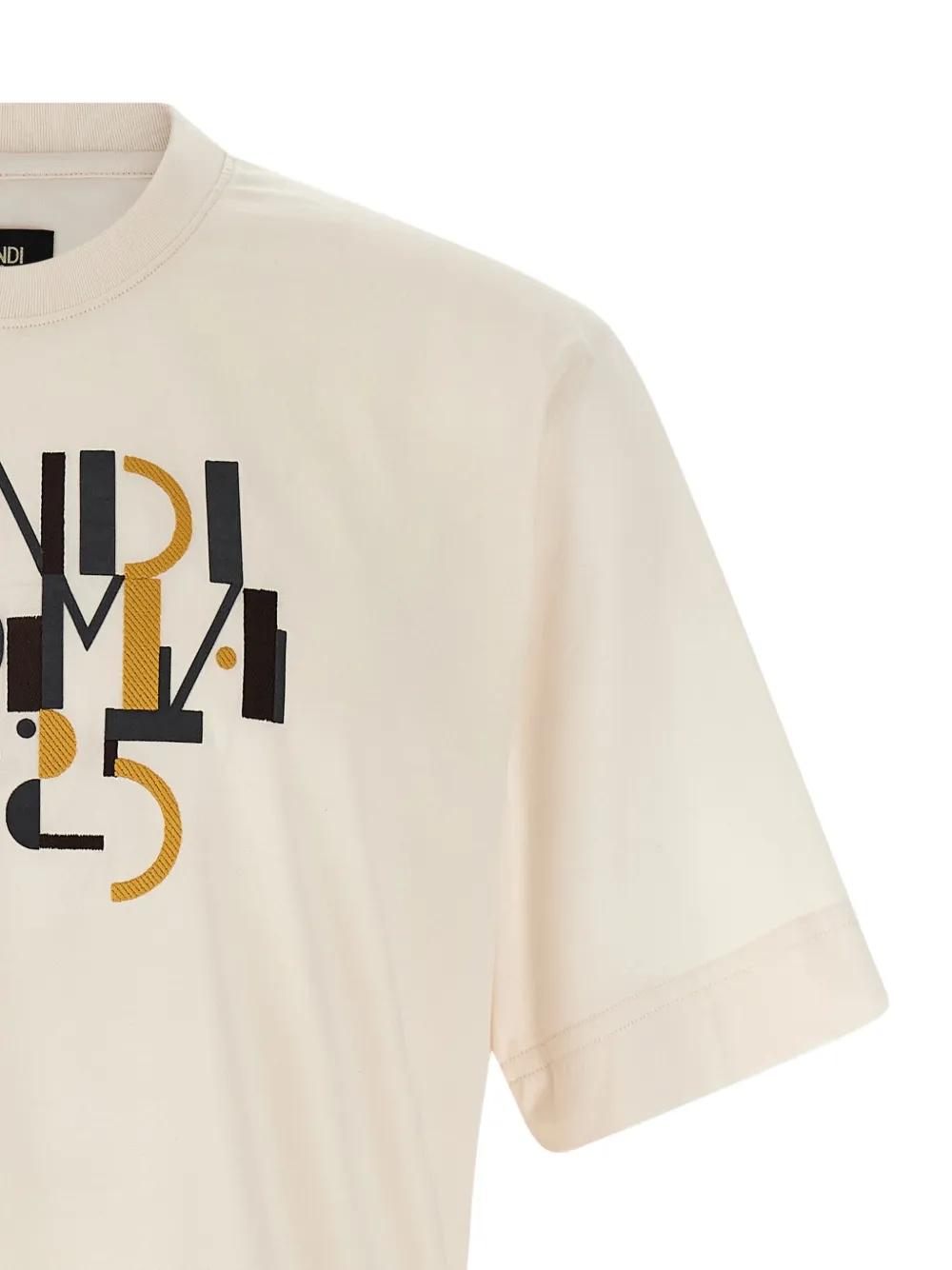 FENDI Roma 1925 T-shirt met print Beige
