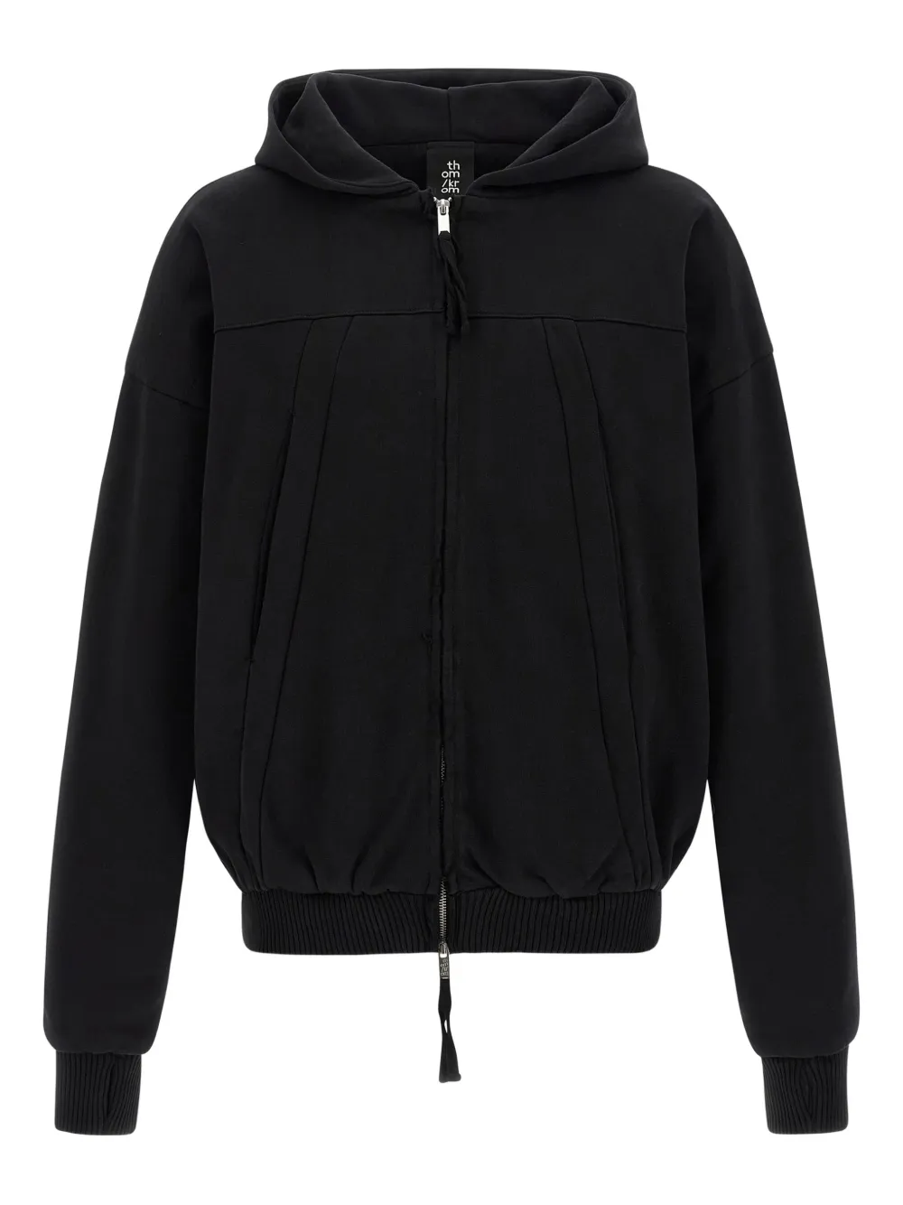 Thom Krom Hoodie met rits Zwart