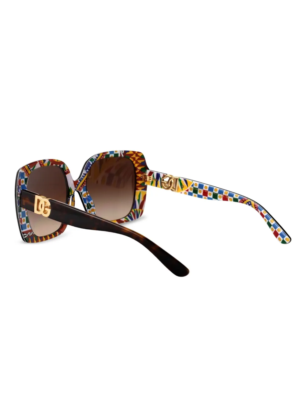 Dolce & Gabbana Eyewear Zonnebril met oversized montuur Bruin