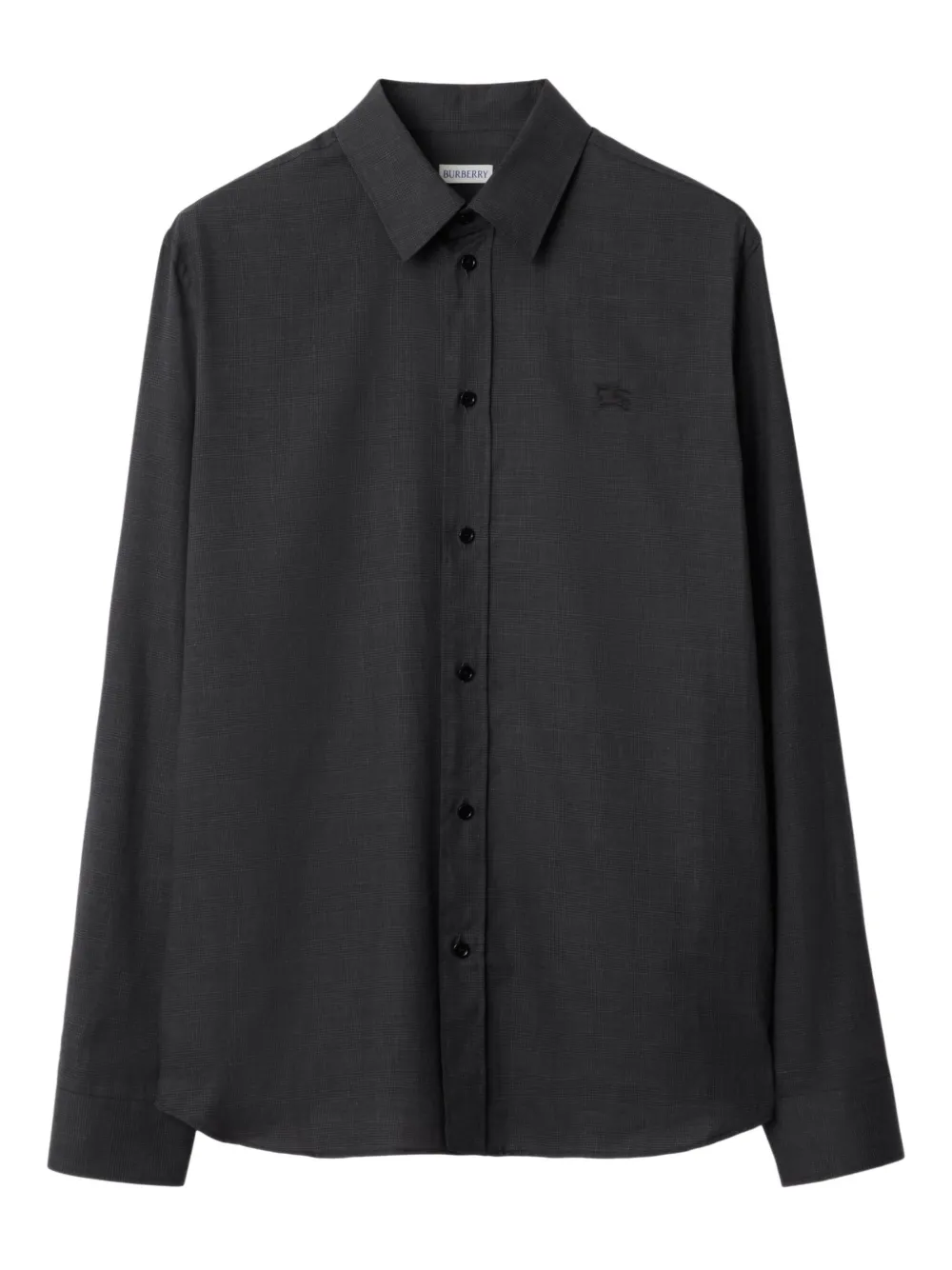 Burberry checked embroidered shirt - Nero