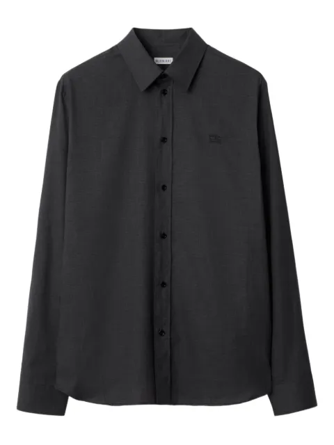 Burberry checked embroidered shirt