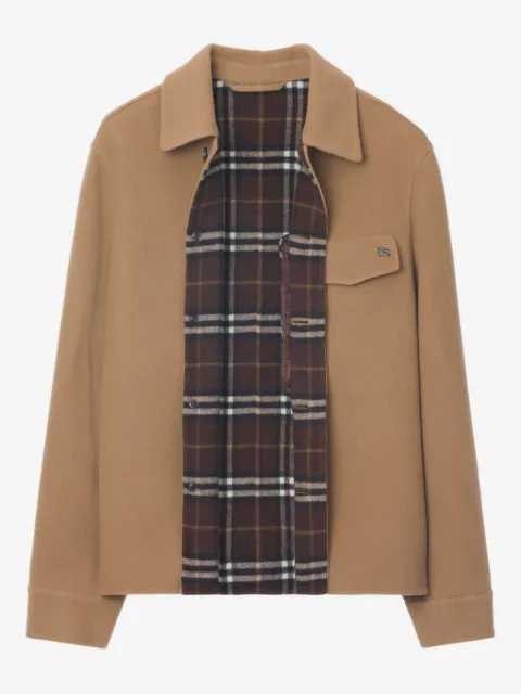 Burberry button-closure wool overshirt