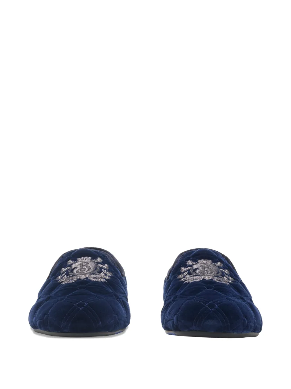 Burberry Estate quilted crest loafers - Blauw