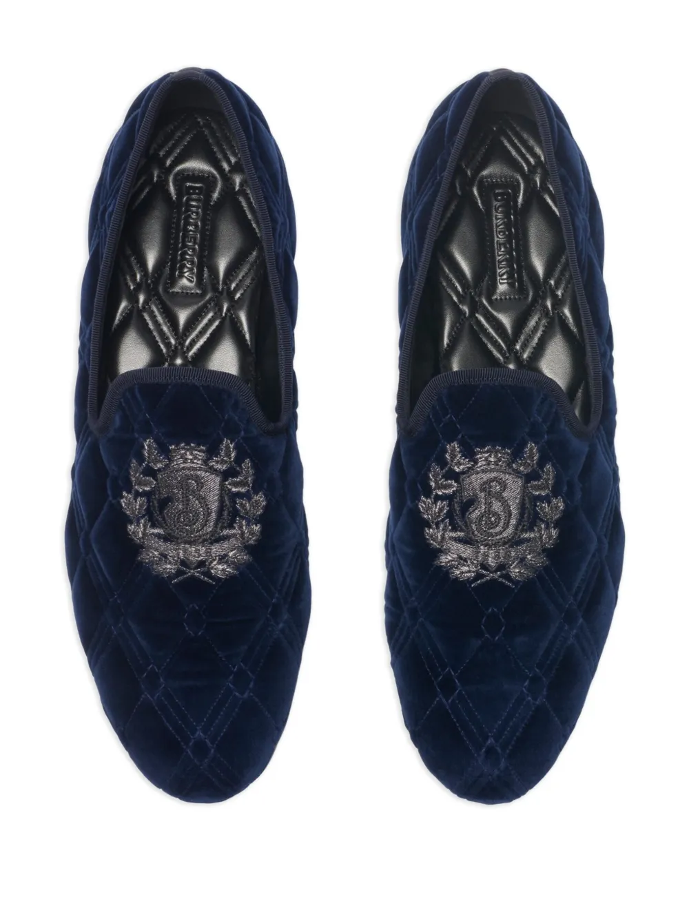 Burberry Estate quilted crest loafers Blue