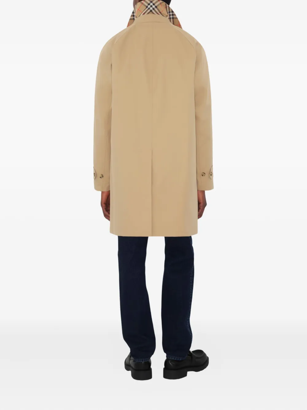 Burberry Camden Heritage Single-breasted Car Coat In Neutral