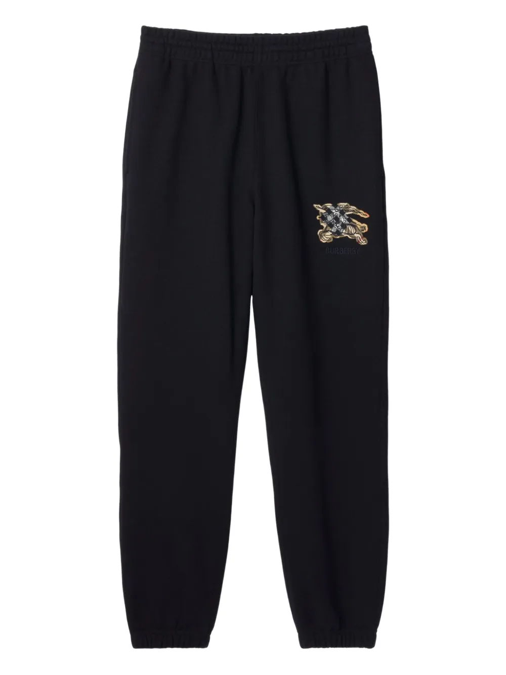 Burberry equestrian-knight check trousers | Black | Image 1