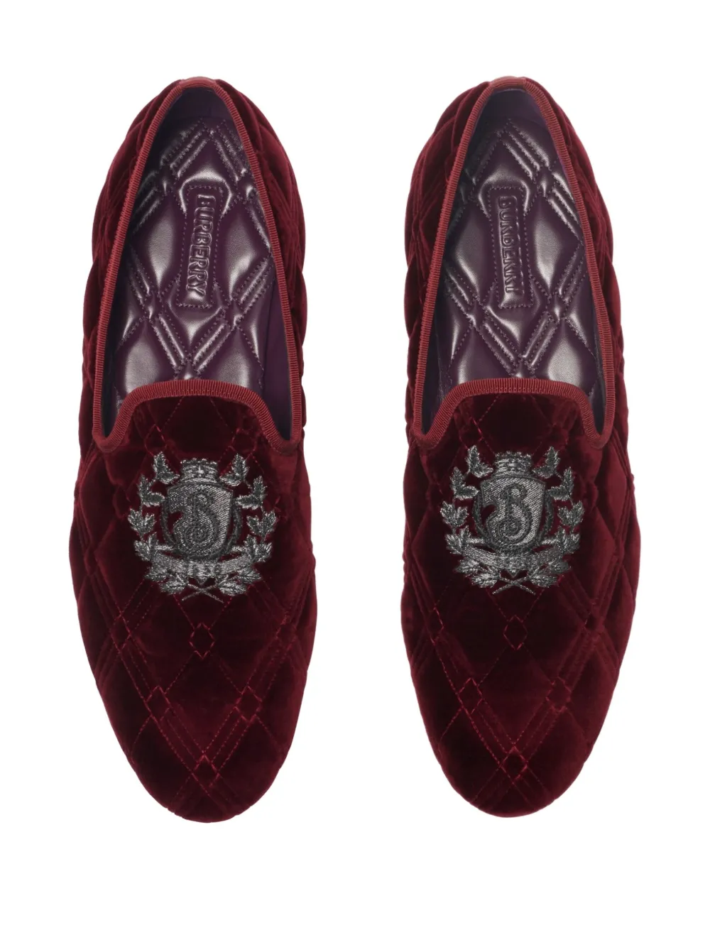 Burberry Estate gewatteerde loafers Rood