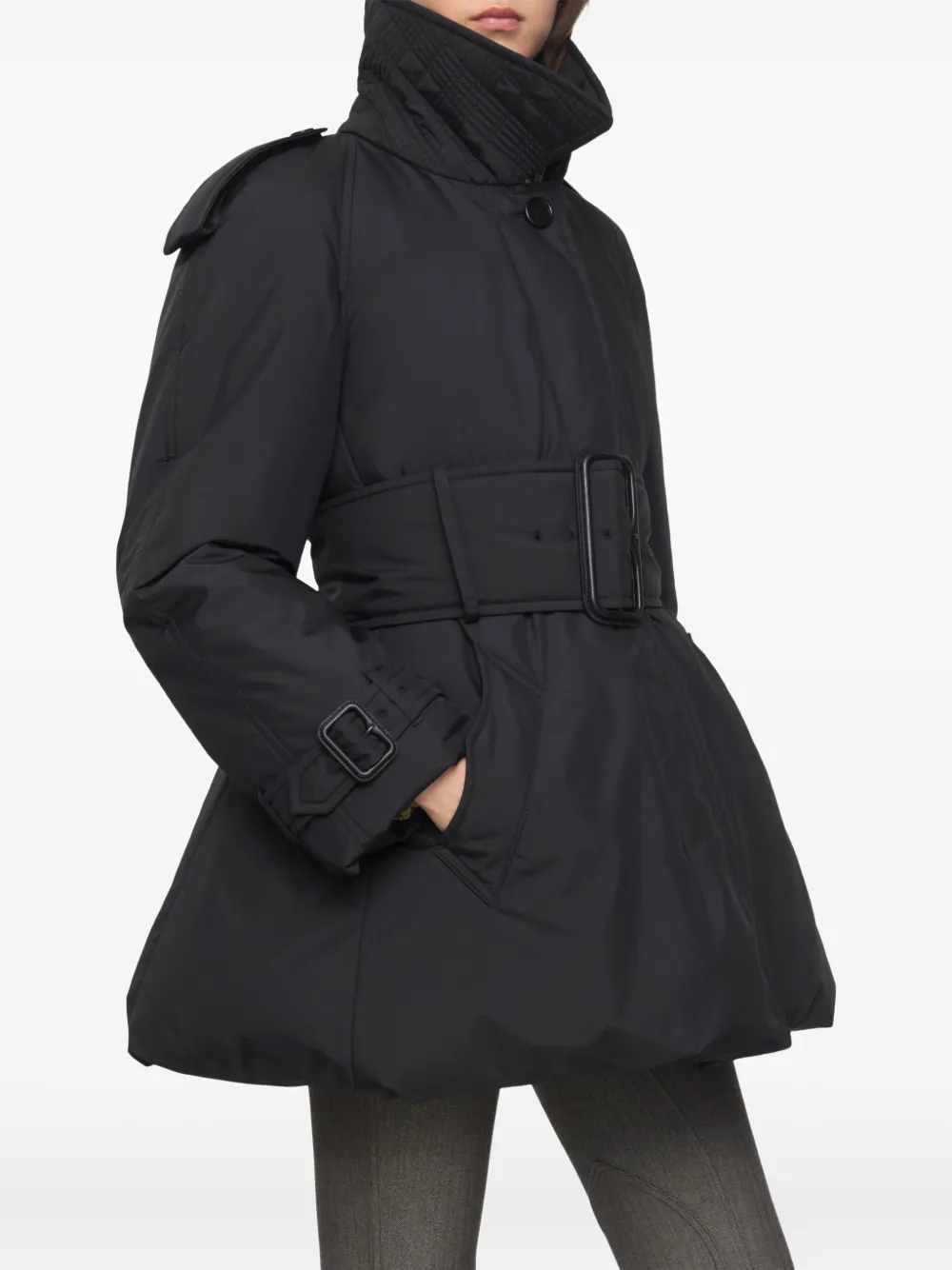 Burberry Berryhill Belted Coat In Black