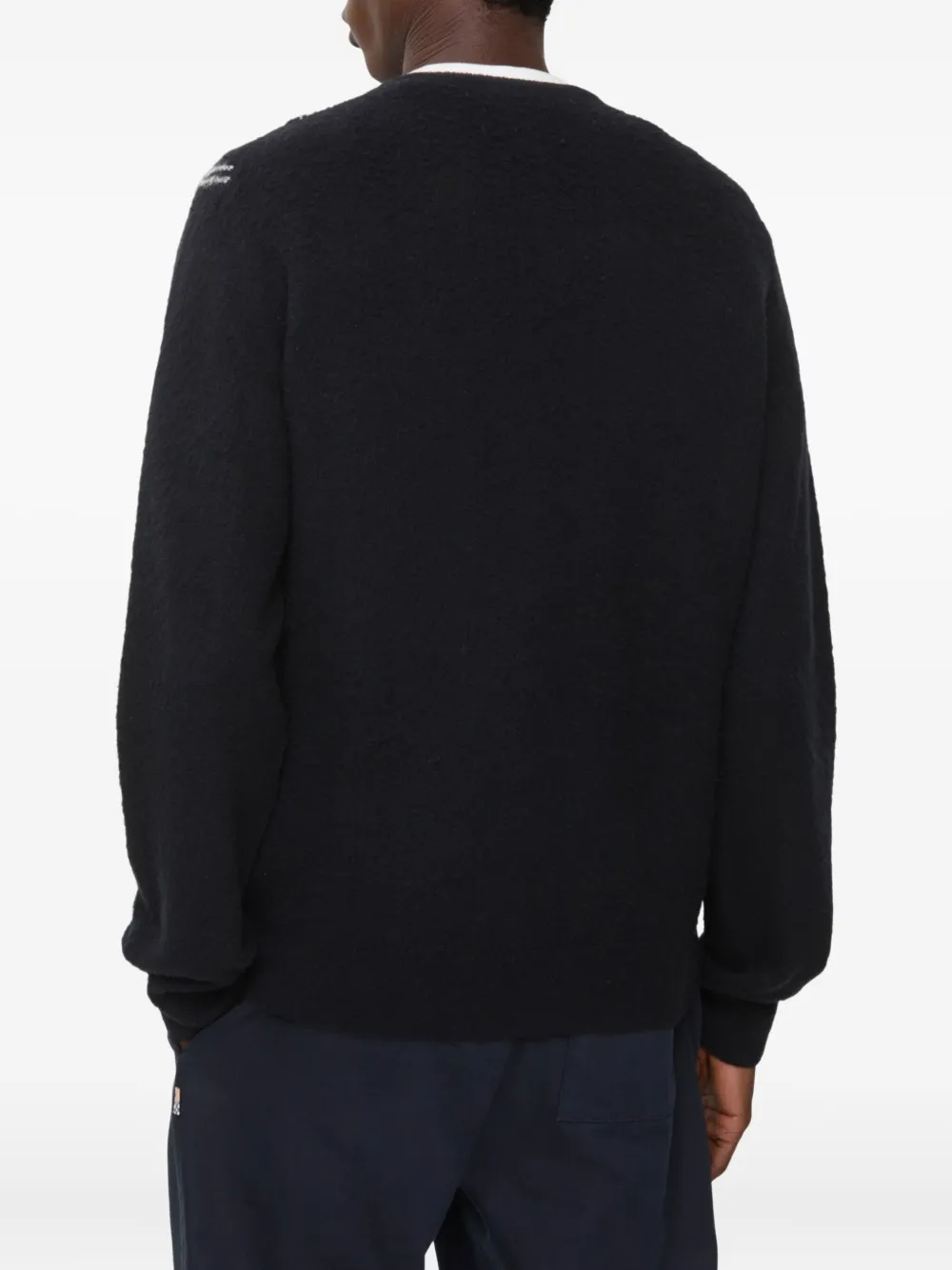 Burberry Wollen trui met jacquard - Zwart
