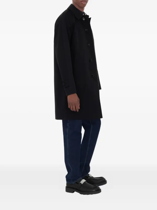 ジャケット・アウター dissonance Burberry raglan trench coat Burberry raglan-sleeve Button Trench Coat | Black | FARFETCH