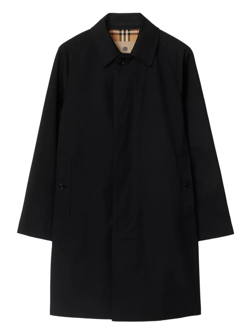 Burberry raglan-sleeve button trench coat | Black | Image 1
