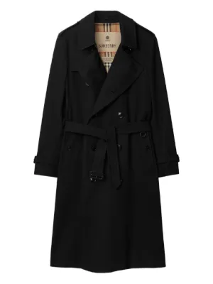 Burberry ダブルブレスト トレンチコート | ブラック | FARFETCH JP