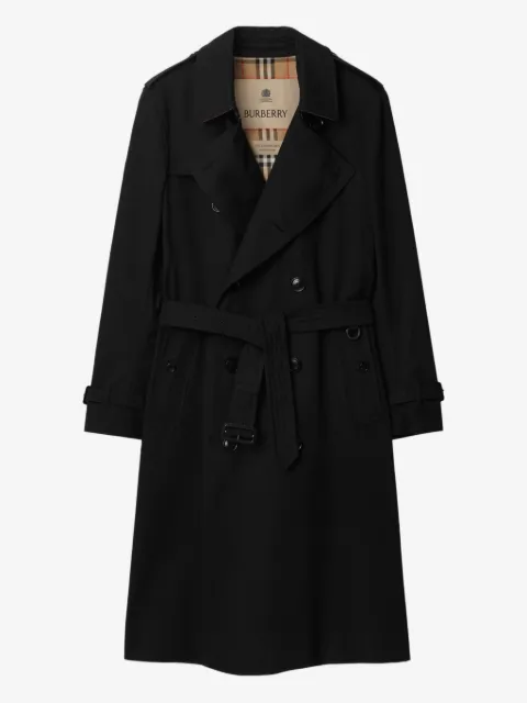 Burberry gabardina con doble botonadura y cinturón