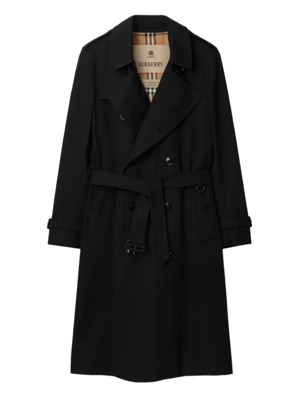 Burberry ダブルブレスト トレンチコート | ブラック | FARFETCH JP
