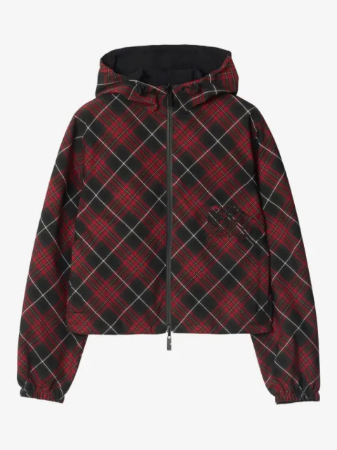 Burberry 格纹图案连帽夹克