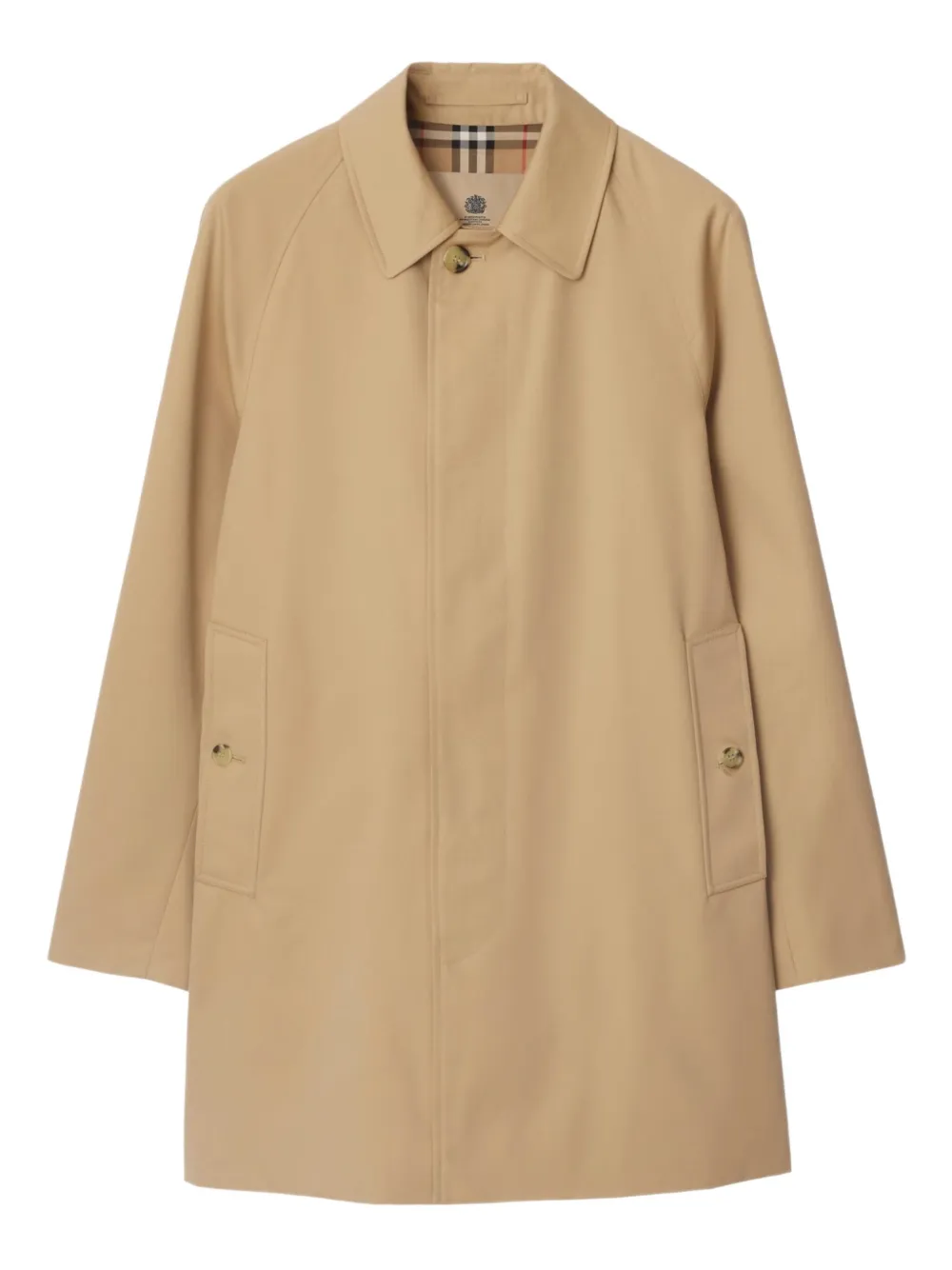 Burberry raglan-sleeve button trench coat | Neutrals | Image 1