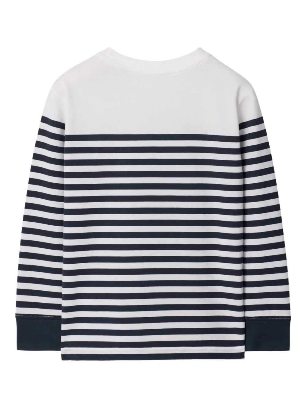 Burberry Kids Top met Bretonse streep en logo Wit