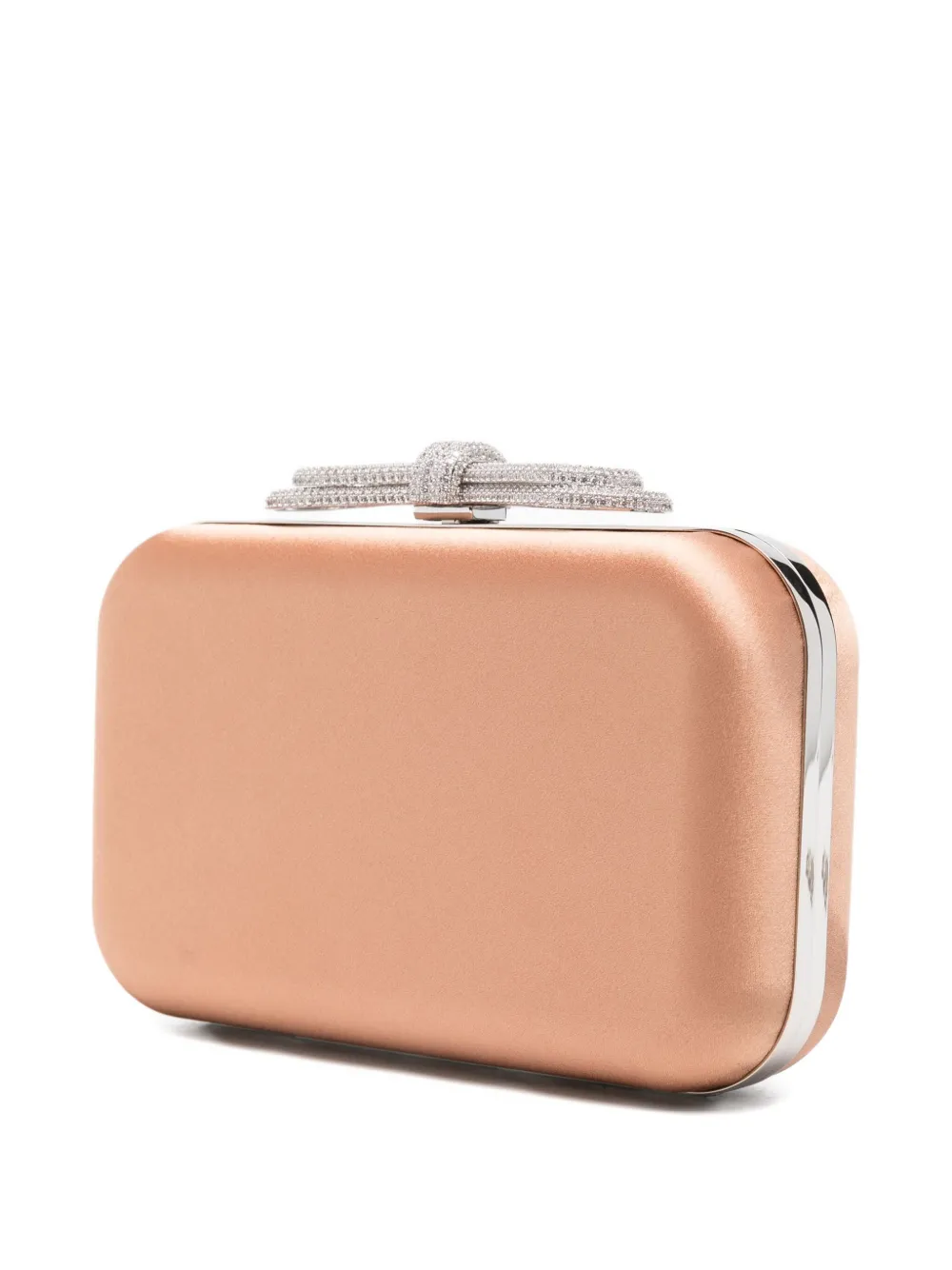 Mach&mach Crystal-embellished Bow-detail Clutch Bag In Orange