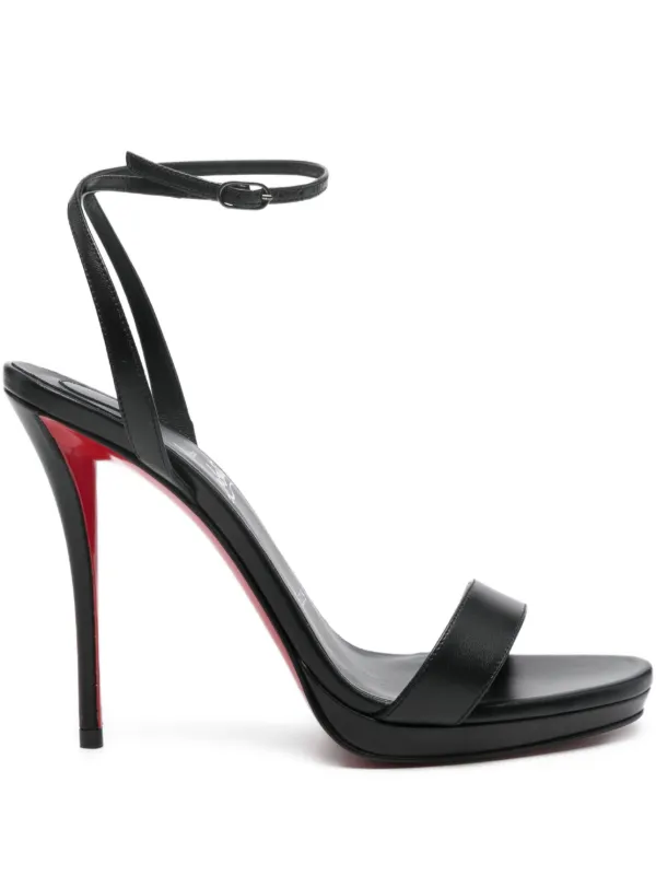 Christian Louboutin ブラックサンダル　35 Christian Louboutin - Pyraclou Black Glitter Rockstud