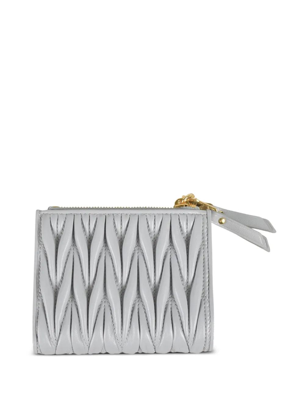 Miu Miu matelasse zip-around wallet - Grijs