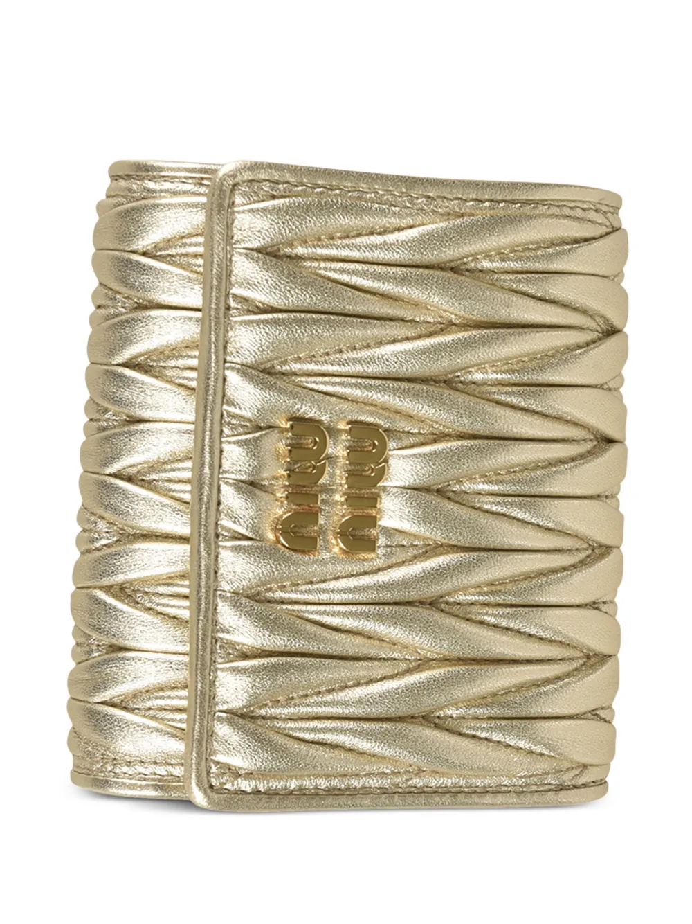 Miu Portemonnee met matelassé-effect Goud