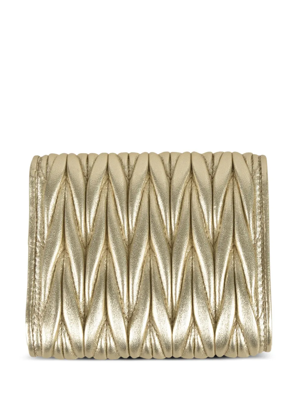 Miu Miu Portemonnee met matelassé-effect - Goud