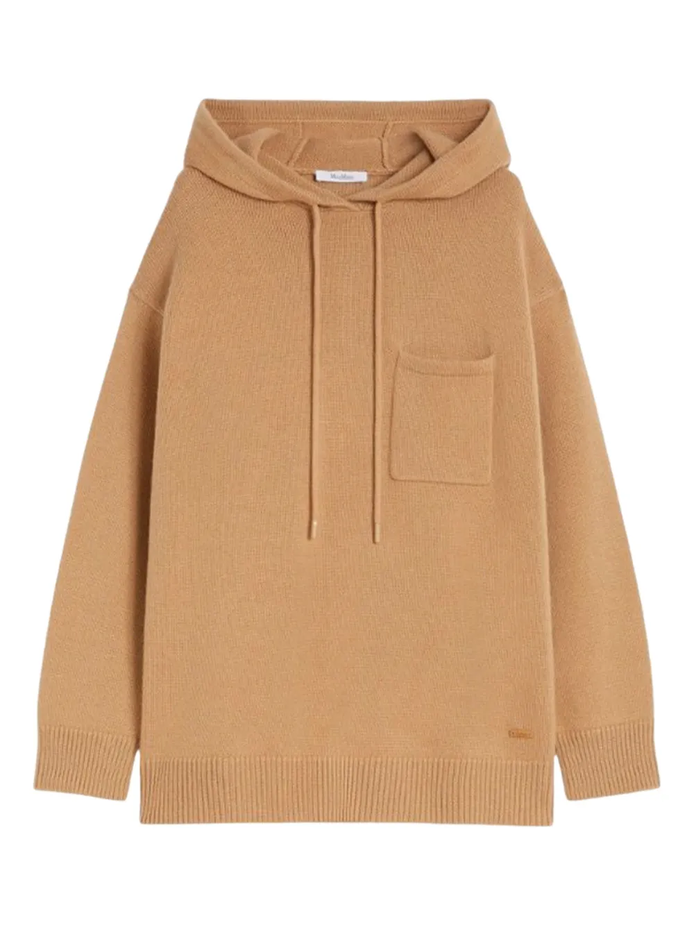 Max Mara Trui met capuchon en zak Bruin