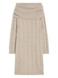 Max Mara cable-knit off-shoulder midi dress - Neutrals