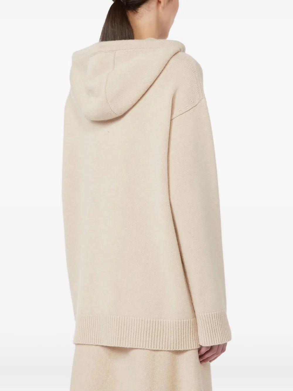 Max Mara Trui met capuchon en zak Beige