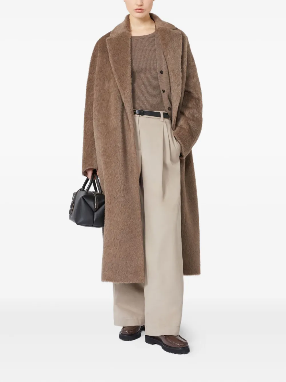 'S Max Mara Geribbelde top met ronde hals Beige