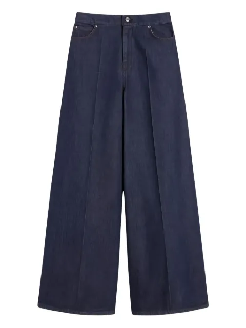 Max Mara topstitching pleated-front denim jeans 