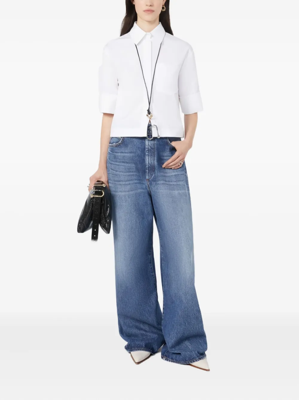 Max Mara Blouse met zakdetail - Wit