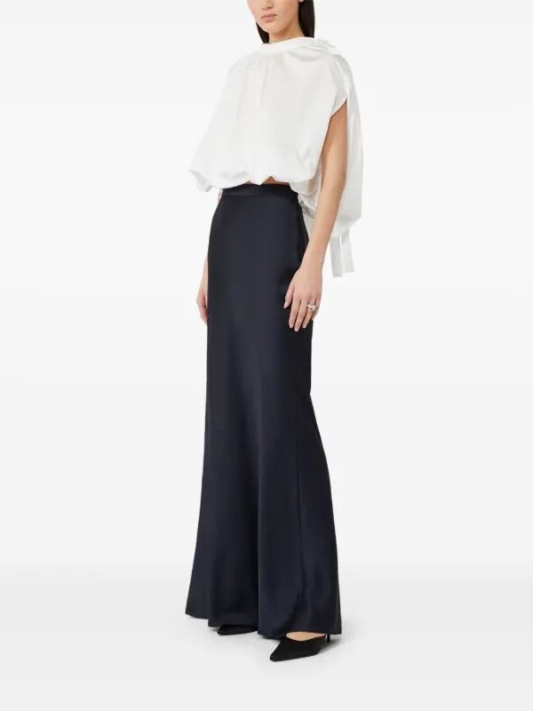 Max Mara Rimini bias-cut Long Skirt | Blue | FARFETCH