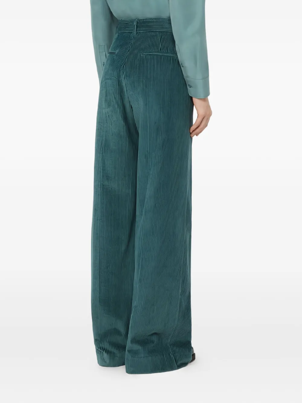 Weekend Max Mara Ribfluwelen broek Blauw