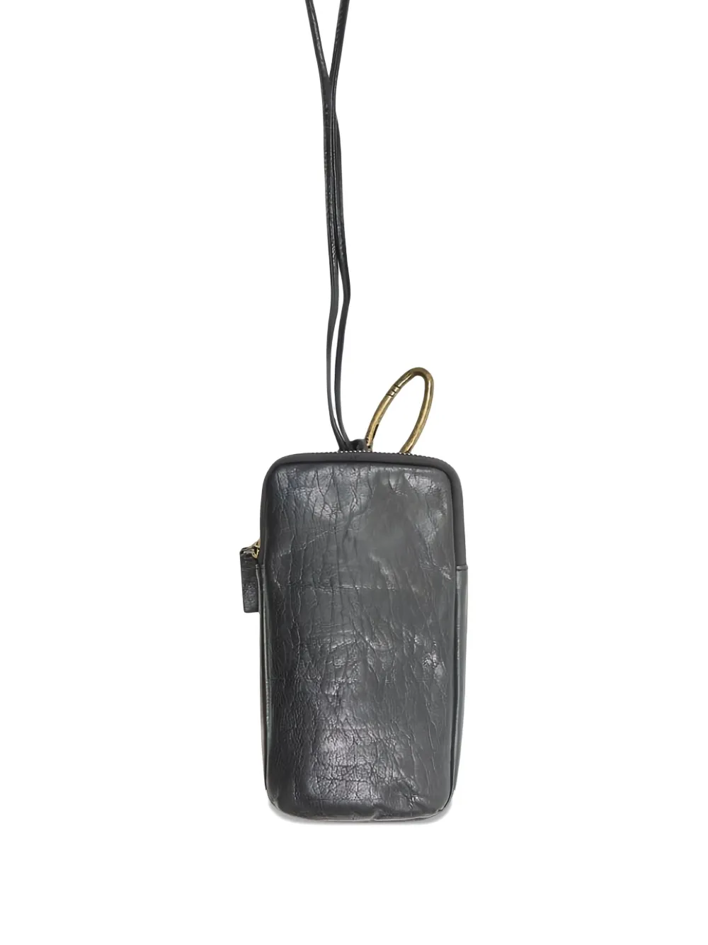 Bea Mombaers Leather Zip-fastening Phone Bag In Black