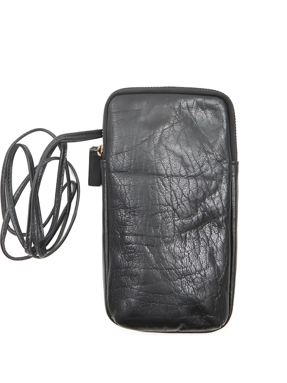 Bea Mombaers Leather Zip-fastening Phone Bag In Black