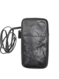 bea mombaers leather zip-fastening phone bag - Black